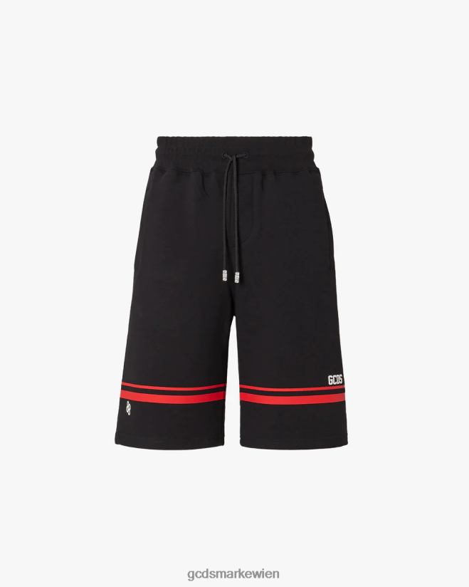 Bermuda mit niedrigem Logoband GCDS Männer Kleidung Schwarz V0XTXR139