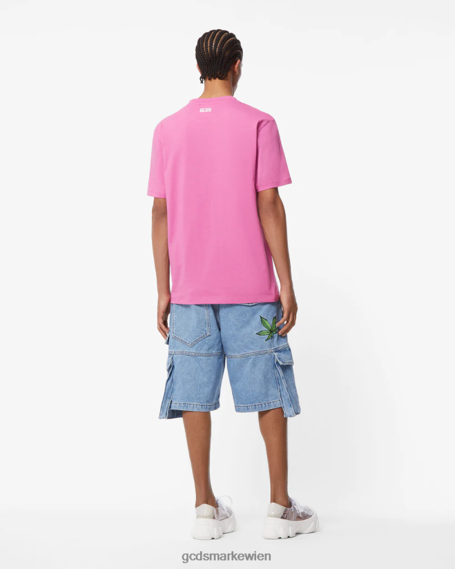 Bestickte Ultracargo-Denim-Bermuda GCDS Männer Kleidung neues hellblau V0XTXR126