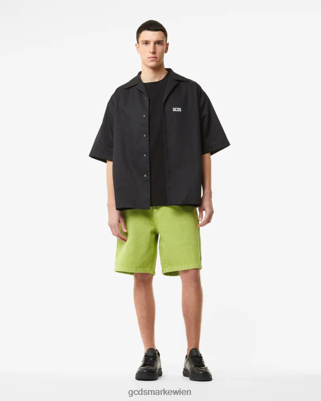 Eimer gebleichte Bermuda GCDS Männer Kleidung Kalk V0XTXR135