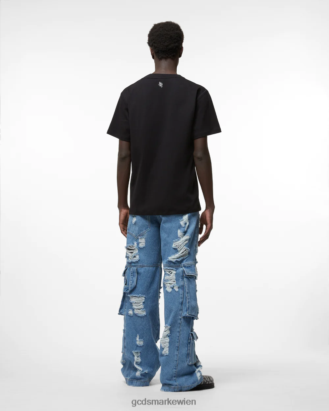 Zerrissene Ultracargo-Jeanshose GCDS Männer Kleidung neues hellblau V0XTXR112