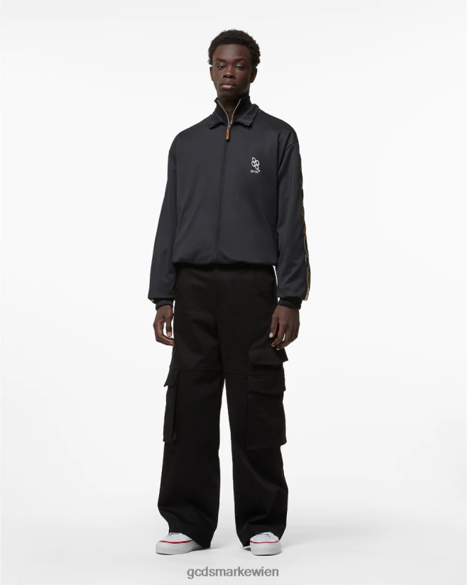 Trainingsoberteil mit reflektierendem Logo-Print GCDS Männer Kleidung Schwarz V0XTXR49