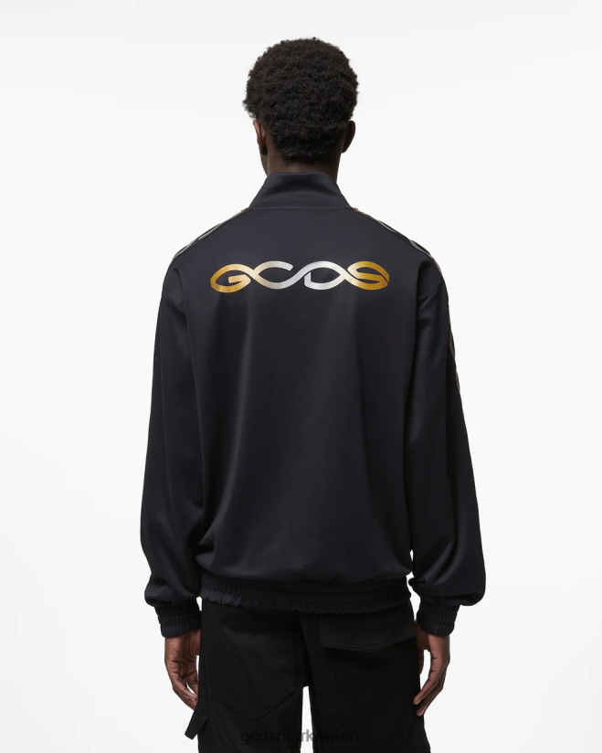 Trainingsoberteil mit reflektierendem Logo-Print GCDS Männer Kleidung Schwarz V0XTXR49