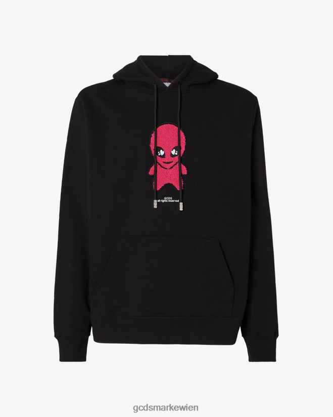 Wirdo regulärer Kapuzenpullover GCDS Männer Kleidung Schwarz V0XTXR61