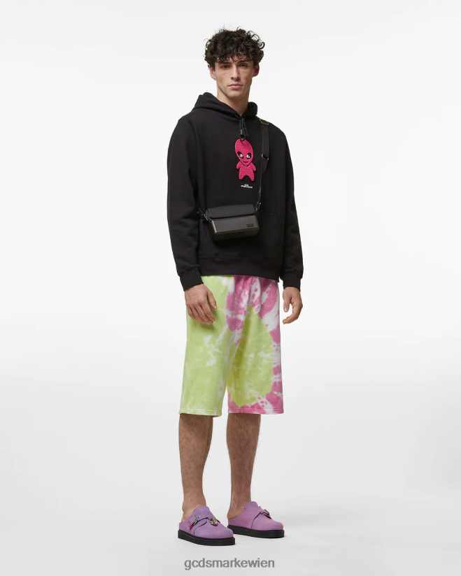 Wirdo regulärer Kapuzenpullover GCDS Männer Kleidung Schwarz V0XTXR61