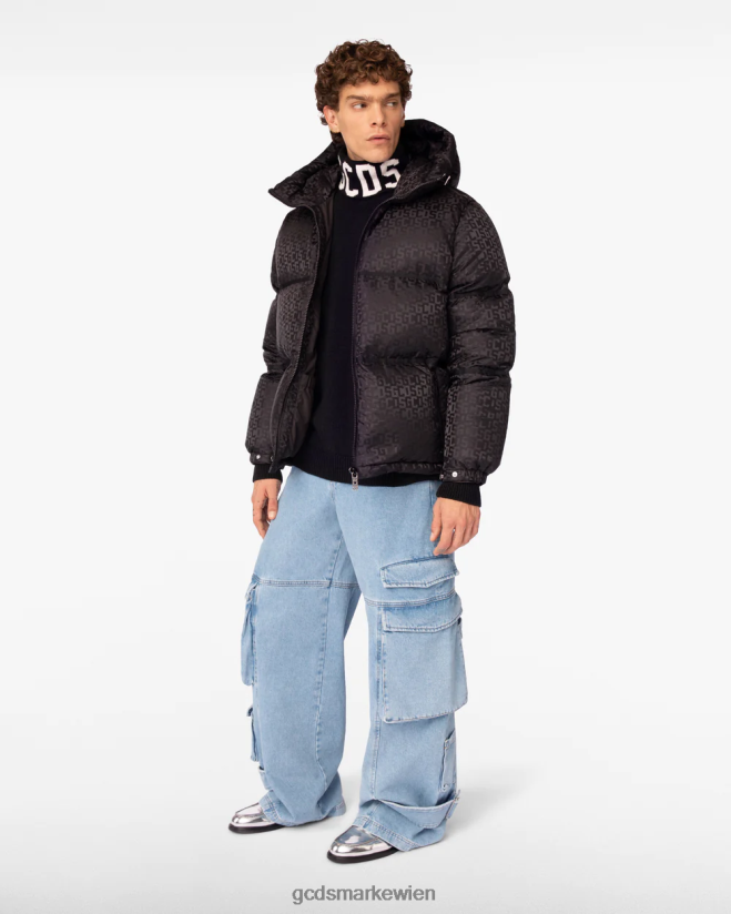 Rollkragenpullover mit Logo GCDS Männer Kleidung Schwarz V0XTXR40