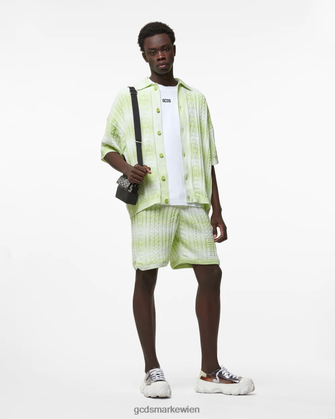 Zöpfe verschlechtern das Hemd GCDS Männer Kleidung Kalk V0XTXR32