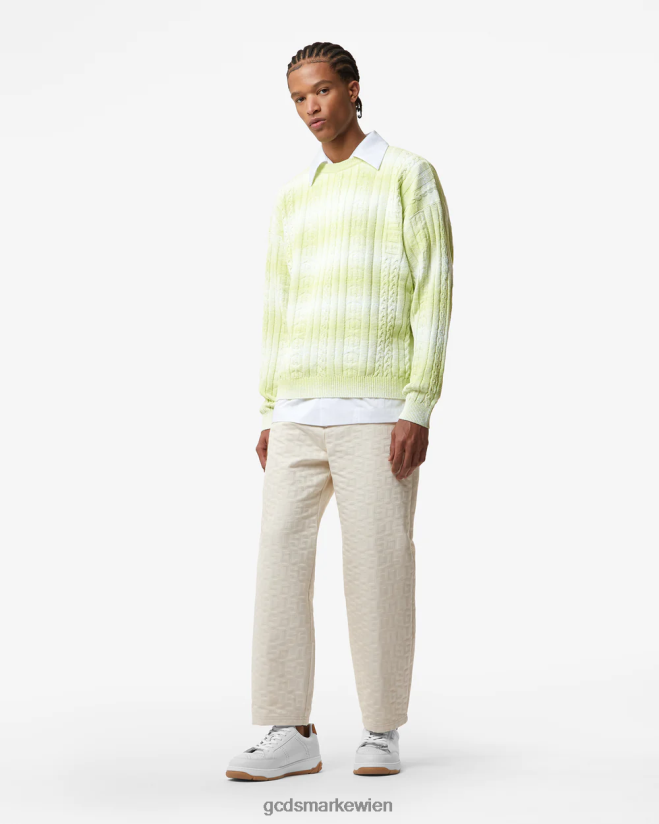 Zöpfe verschlechtern den Pullover GCDS Männer Kleidung Kalk V0XTXR33