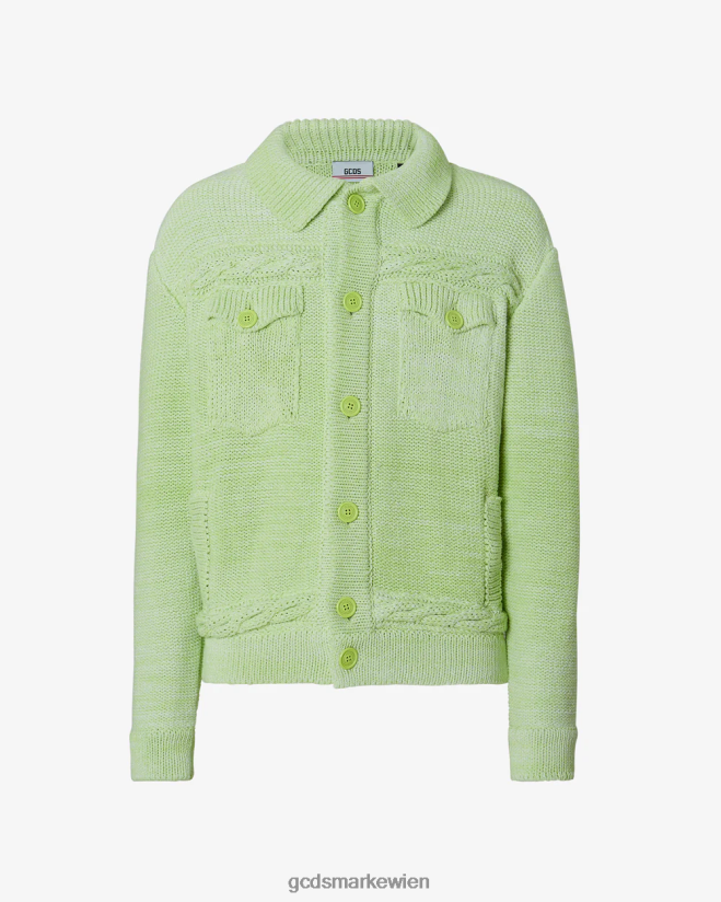 Zöpfe verschlechtern die Strickjacke GCDS Männer Kleidung Kalk V0XTXR29