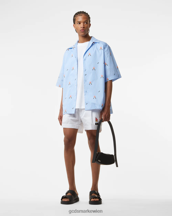 Allover-Patrick-Star-Bowlingshirt aus Baumwolle GCDS Männer Kleidung Mehrfarbig V0XTXR90