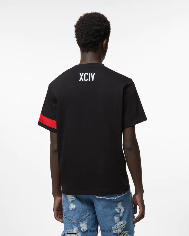 Normales T-Shirt mit Logo GCDS Männer Kleidung Schwarz V0XTXR79