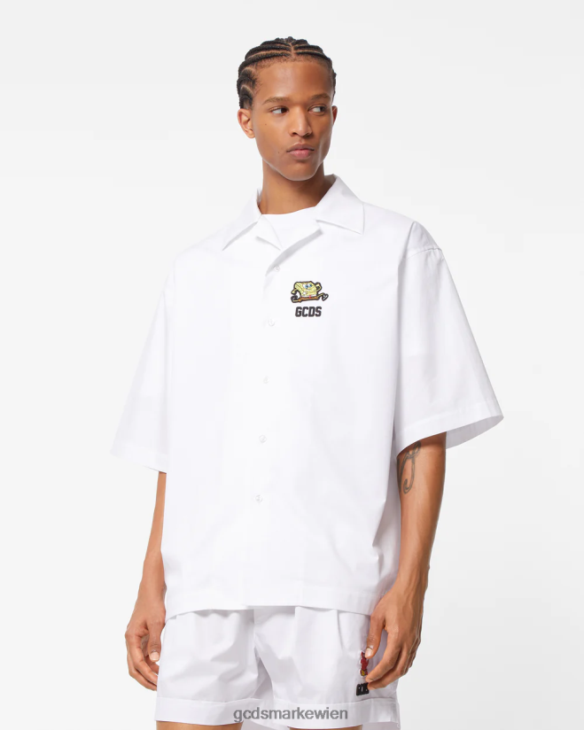 Spongebob Basic-Shirt GCDS Männer Kleidung Weiß V0XTXR87