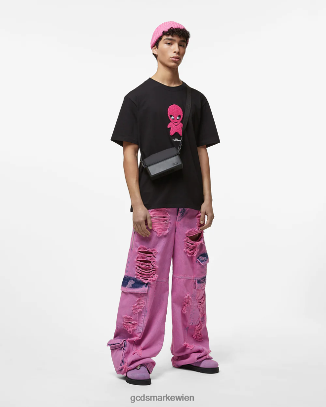 Wirdo lockeres T-Shirt GCDS Männer Kleidung Schwarz V0XTXR96