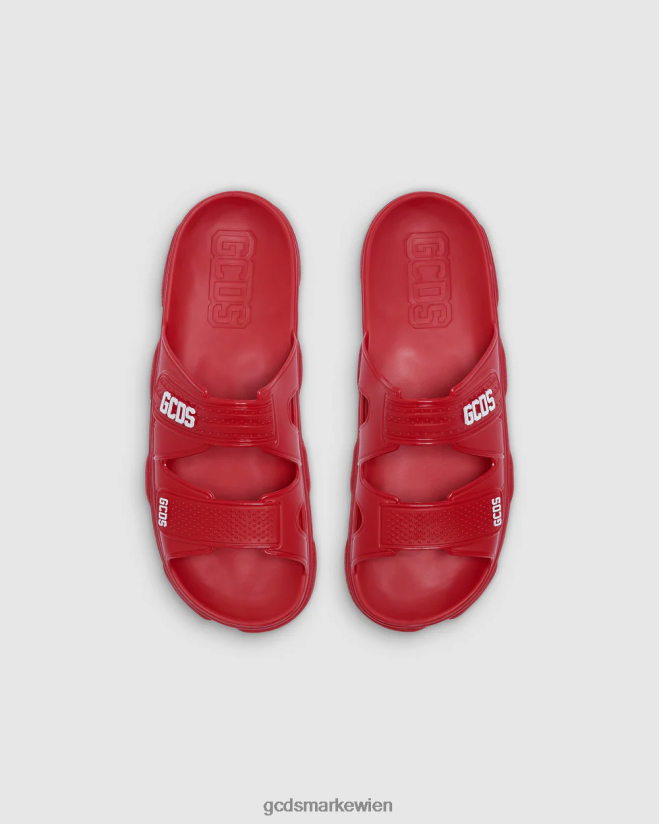 Gummirutschen GCDS Männer Schuhwerk Rot V0XTXR192