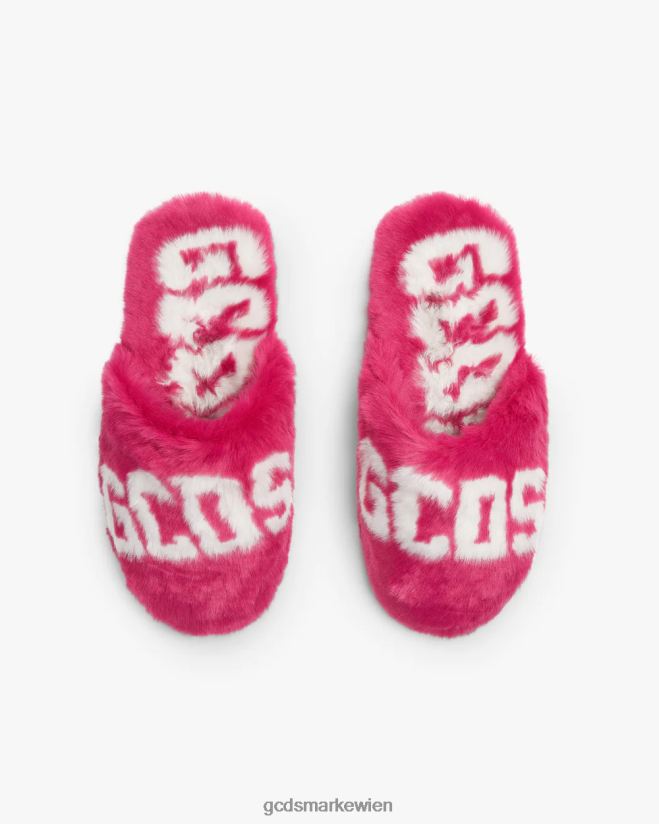 Hausschuhe aus Kunstfell GCDS Männer Schuhwerk Fuchsie V0XTXR188