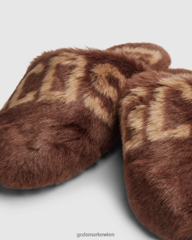 Hausschuhe aus Kunstfell GCDS Männer Schuhwerk braun V0XTXR193