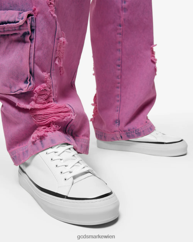 Leder-Logo-Sneaker GCDS Männer Schuhwerk Schwarz V0XTXR173