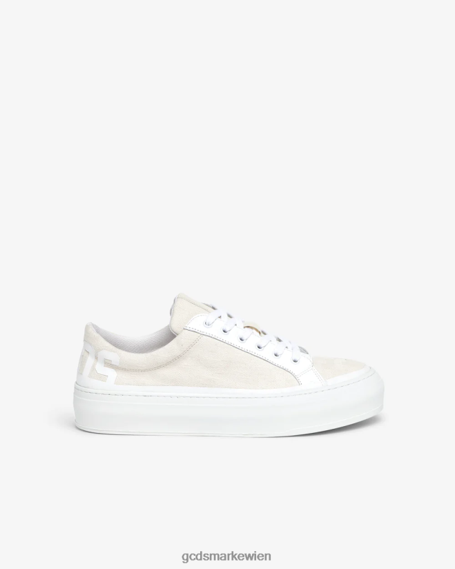 Sneakers mit Jacquard-Monogramm GCDS Männer Schuhwerk cremefarben V0XTXR161
