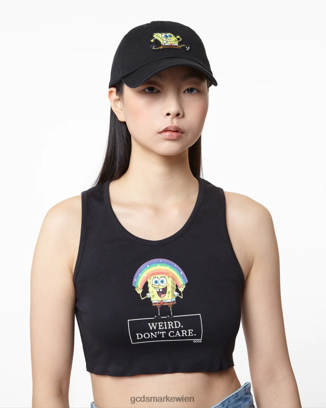 Baseballmütze mit Spongebob-Stickerei GCDS Männer Zubehörteil Schwarz V0XTXR224