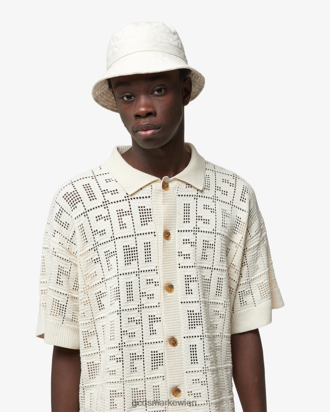 Fischerhut mit Monogramm GCDS Männer Zubehörteil cremefarben V0XTXR227