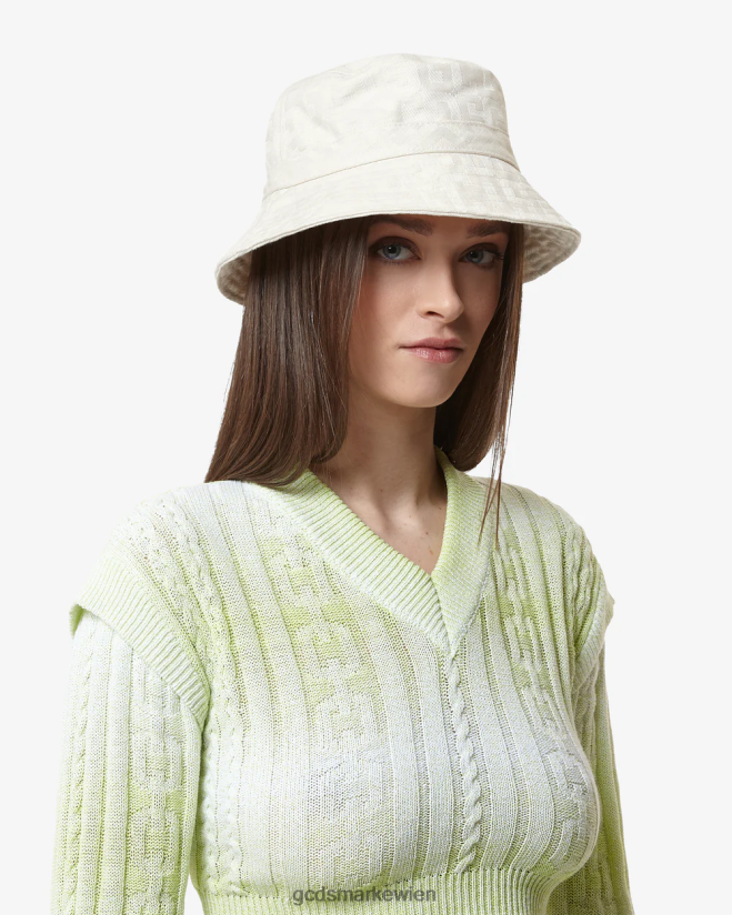 Fischerhut mit Monogramm GCDS Männer Zubehörteil cremefarben V0XTXR227