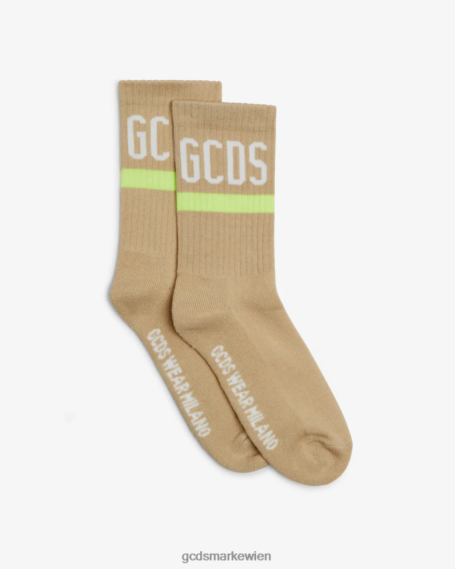 Logo-Socken GCDS Männer Zubehörteil Beige V0XTXR212