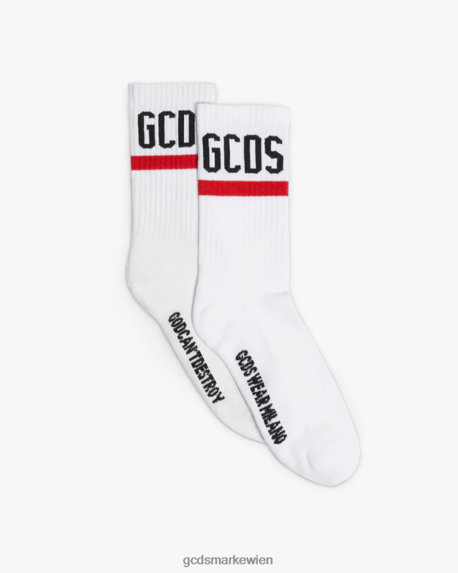 Logo-Socken GCDS Männer Zubehörteil Weiß V0XTXR201