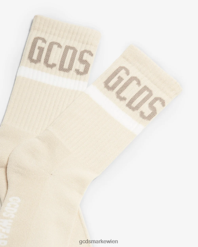 Logo-Socken GCDS Männer Zubehörteil cremefarben V0XTXR209