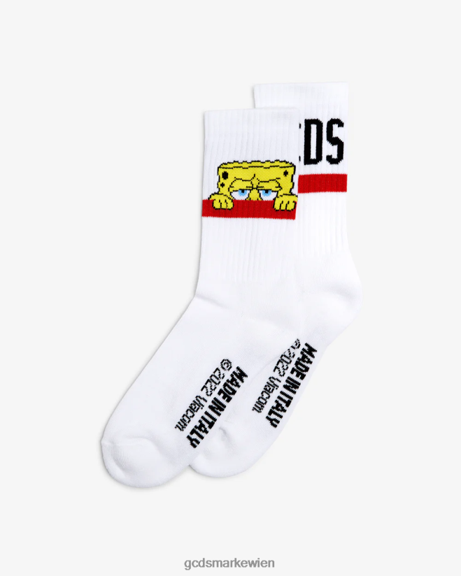 Socken mit SpongeBob-Logo GCDS Männer Zubehörteil Weiß V0XTXR208