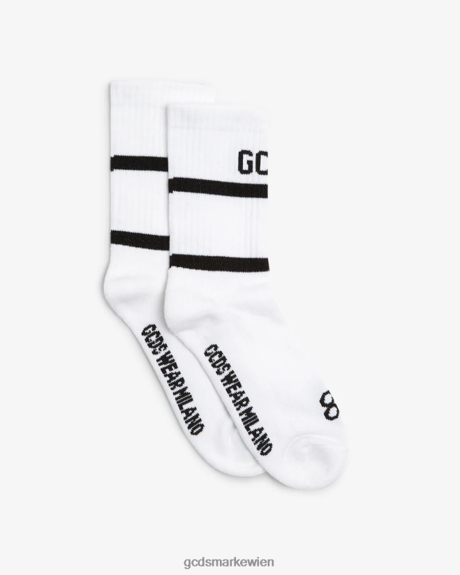 Socken mit niedrigem Logoband GCDS Männer Zubehörteil Weiß V0XTXR203