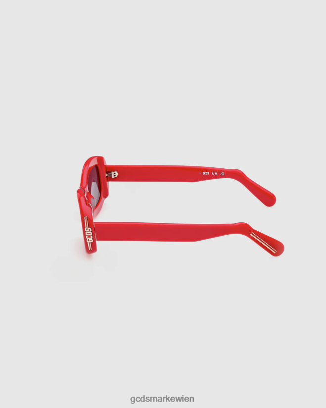 gd0027 ovale Sonnenbrille GCDS Männer Zubehörteil Rot V0XTXR285