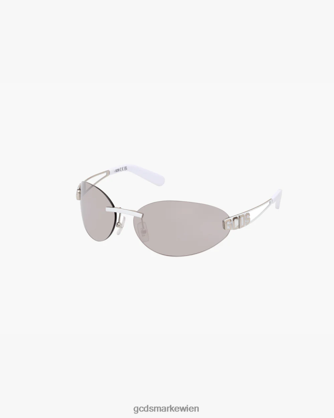 gd0032 ovale Sonnenbrille GCDS Männer Zubehörteil Silberspiegel V0XTXR274