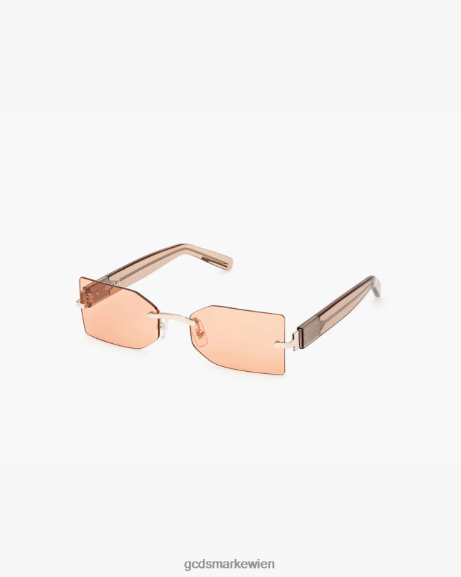 rechteckige Sonnenbrille gd0033 GCDS Männer Zubehörteil orange/transparentes Beige V0XTXR269