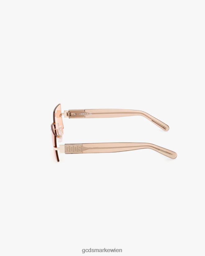 rechteckige Sonnenbrille gd0033 GCDS Männer Zubehörteil orange/transparentes Beige V0XTXR269