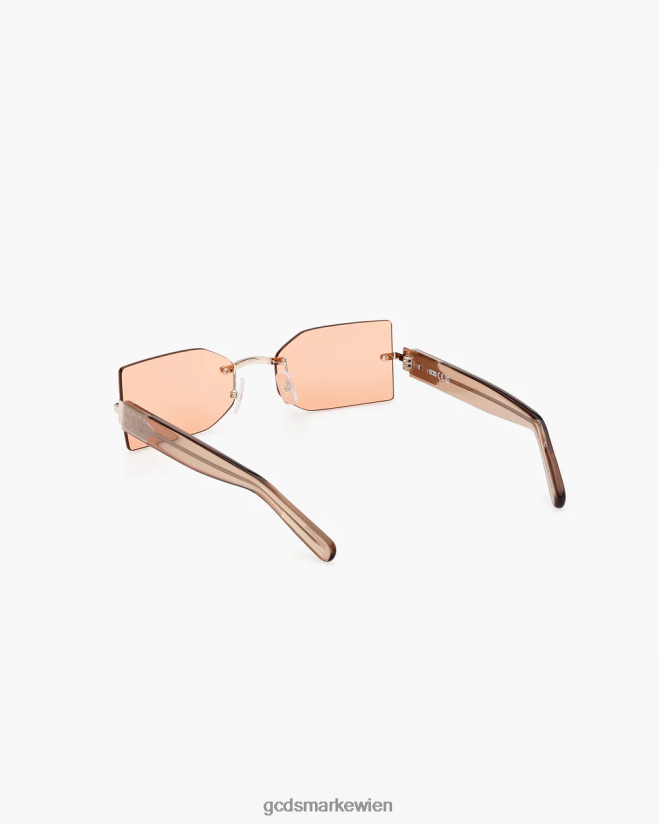 rechteckige Sonnenbrille gd0033 GCDS Männer Zubehörteil orange/transparentes Beige V0XTXR269