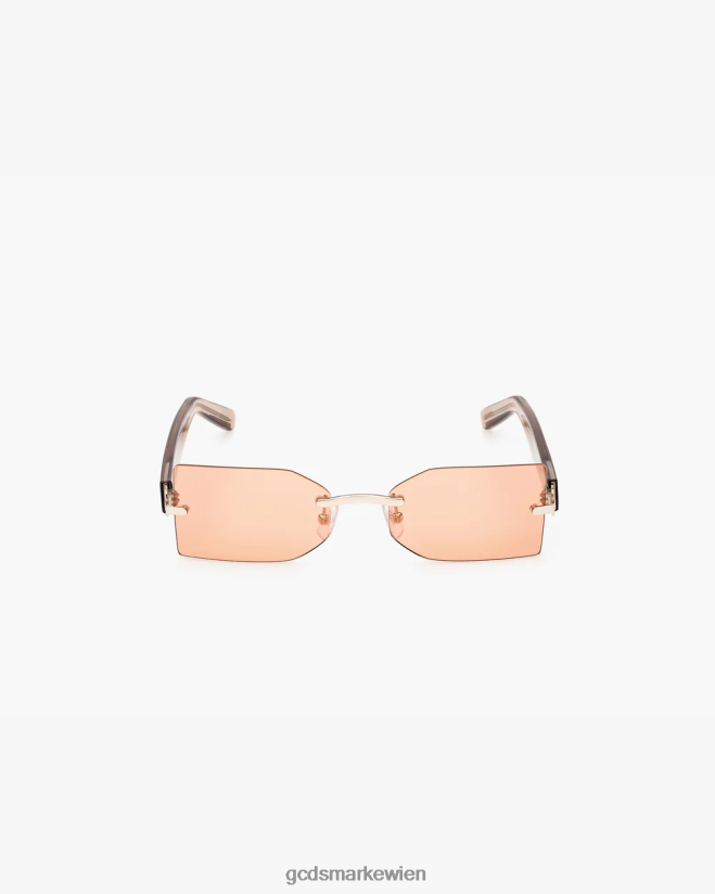 rechteckige Sonnenbrille gd0033 GCDS Männer Zubehörteil orange/transparentes Beige V0XTXR269