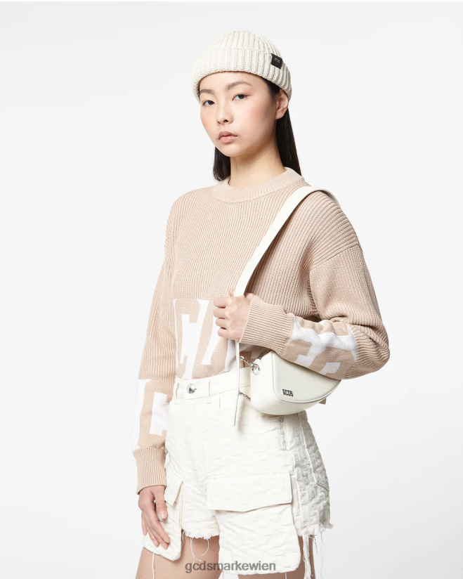 Komma kleine Umhängetasche GCDS Männer Zubehörteil cremefarben V0XTXR253