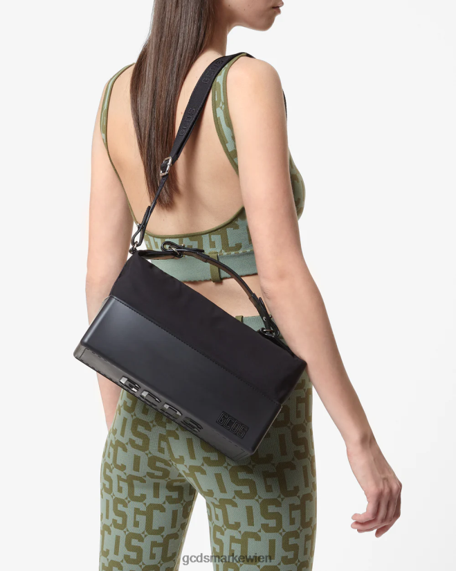 Mittlere Matilda-Nylontasche GCDS Männer Zubehörteil Schwarz V0XTXR257