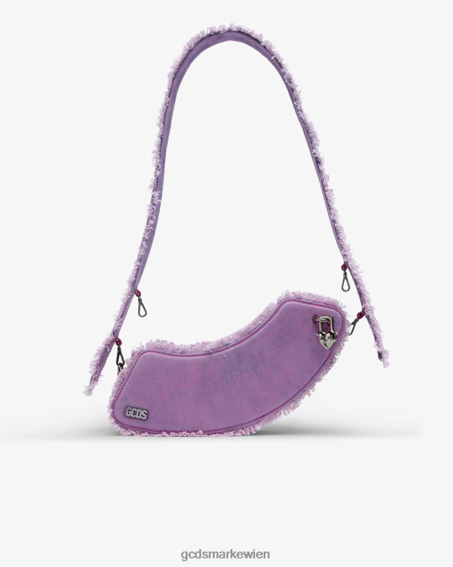 Mittlere Umhängetasche aus Denim von Comma GCDS Männer Zubehörteil Rosa V0XTXR248